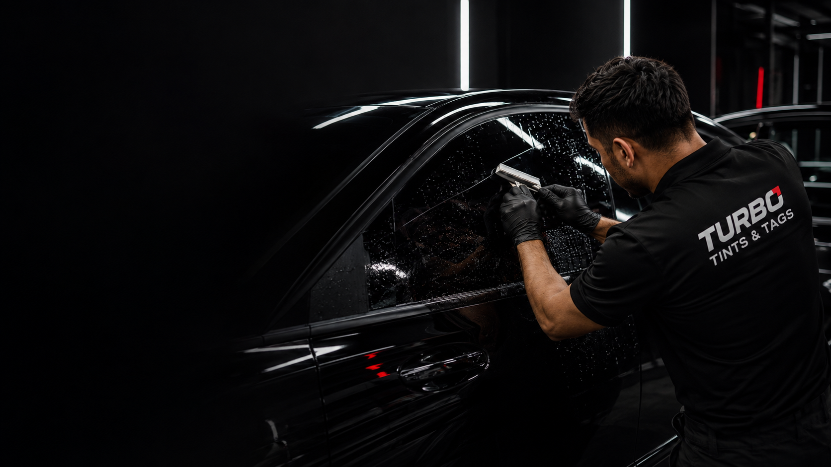 Car window tinting installation in Clinton, Maryland