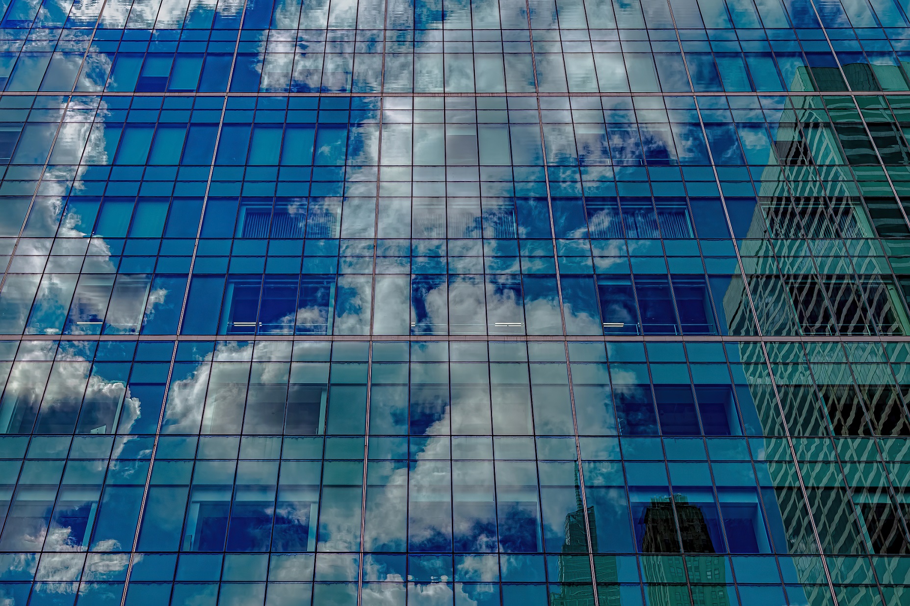 Commercial office building with window tinting in the DMV